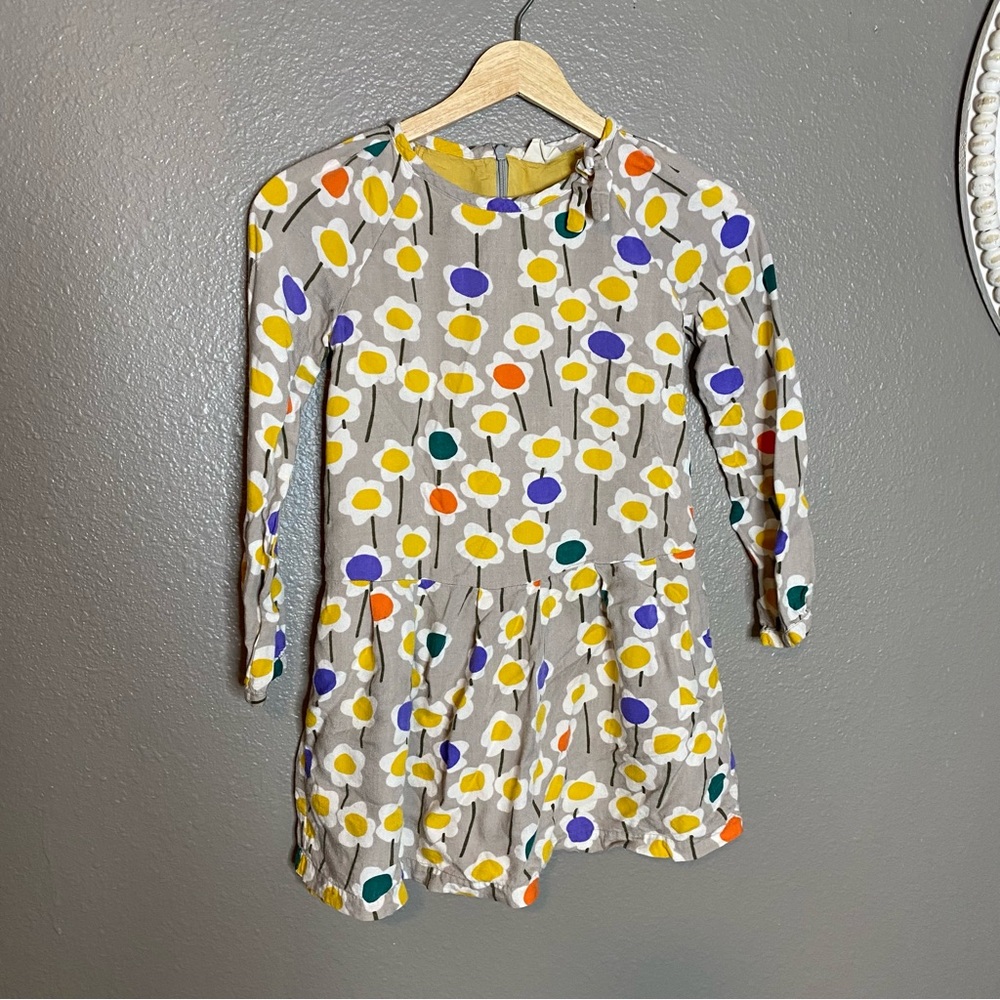 Boden Yellow and Gray Floral Dress